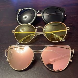 Set of 3 fashion sunglasses